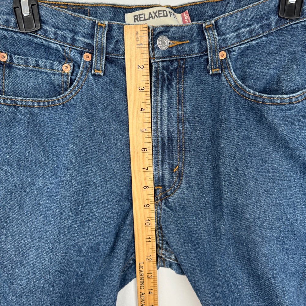 Levis 550 Relaxed Fit Mens Jeans Medium Wash Blue Denim W32 L32 Y2K - Picture 7 of 10